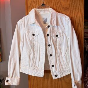 JCP Women's White Denim Jacket
